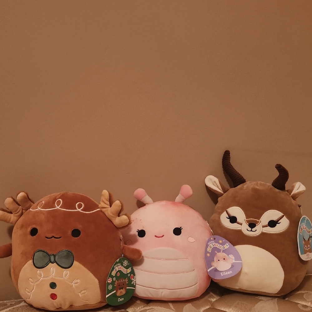 Squashmellows NWT Plush Toy Trio